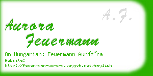aurora feuermann business card